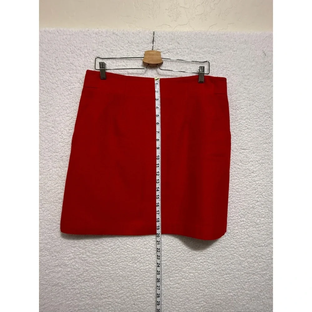 Ann Taylor Red Textured A‎ Line Mini Skirt Women's Size 12